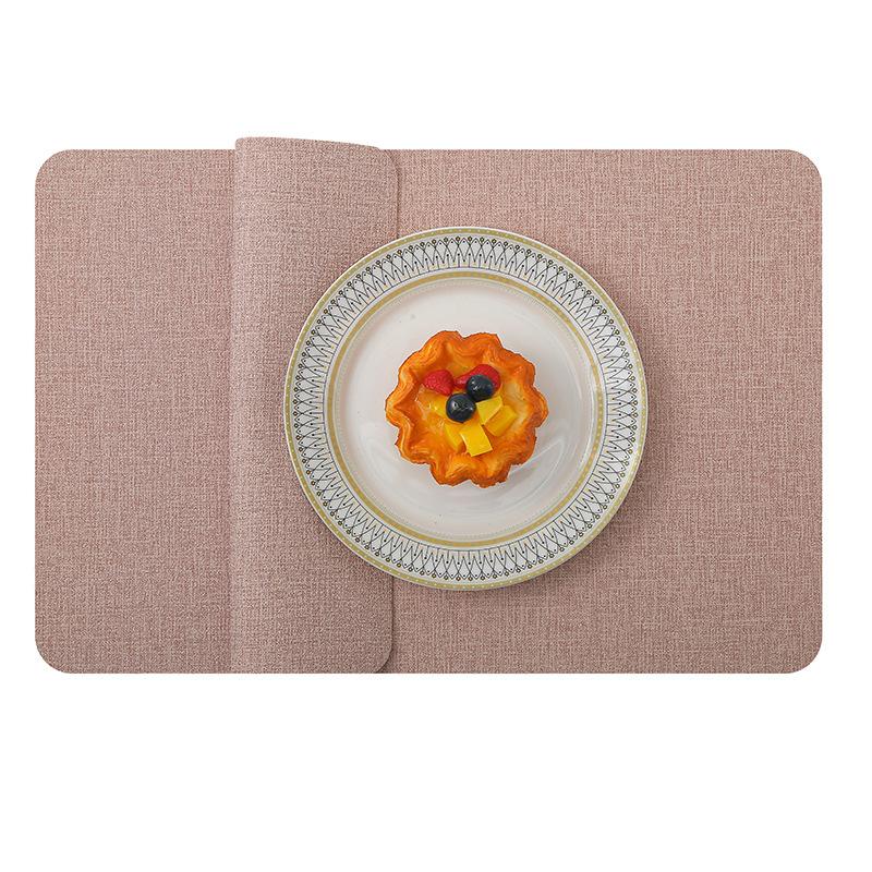 Nordic Style Explosive PU Leather Cloth Pattern Placemat Waterproof, Oil-proof and High Temperature Resistant, Easy To Clean, a Must for Hotels