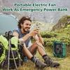 USB Ports Rechargeable Camping Fan Adjustable Oscillating Fan Battery Operated Fan  Outdoor Travel