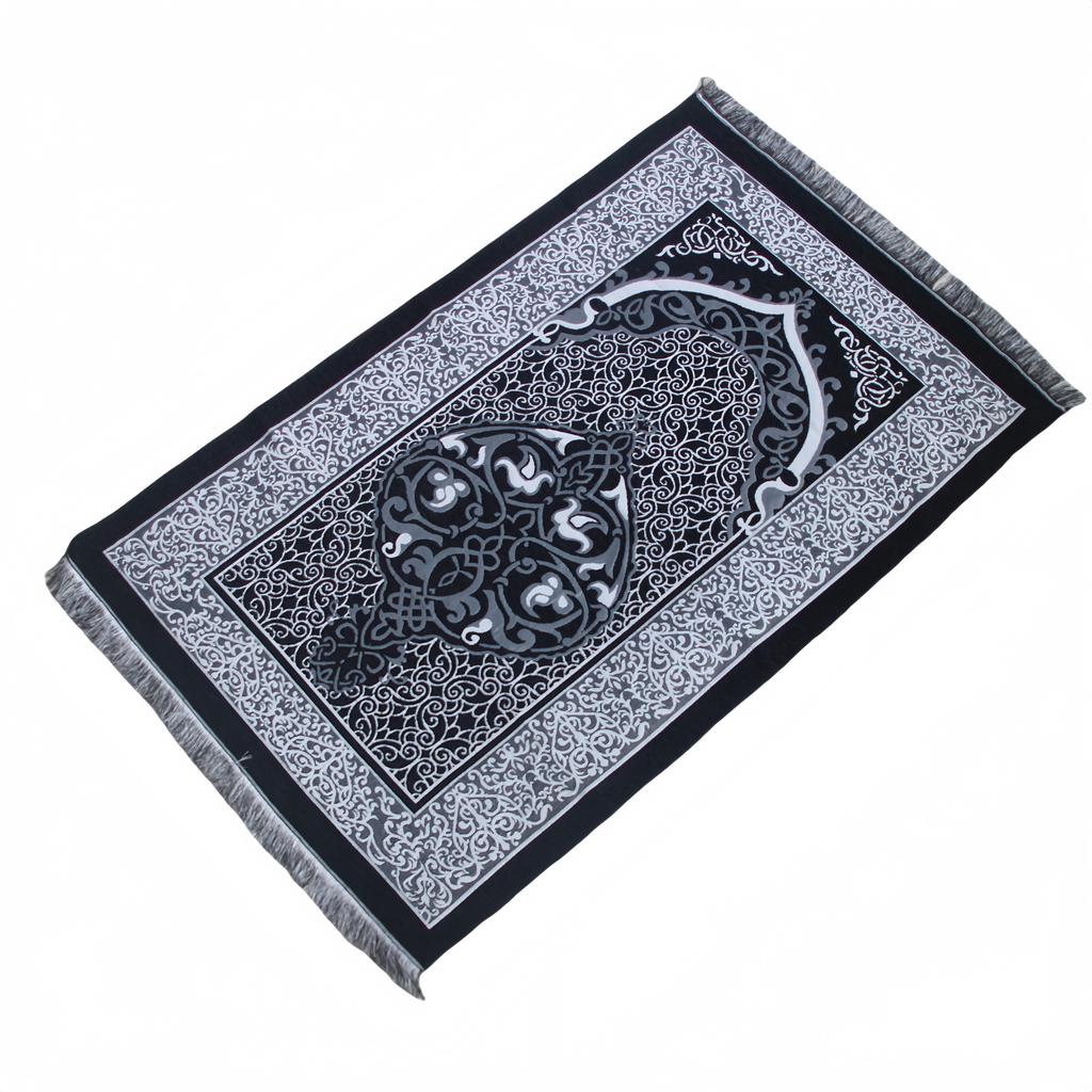Foldable Skin-friendly and Wear-resistant Kneeling Blanket, Islamic Floral Prayer Mat, Easy-to-clean Muslim Worship Rug