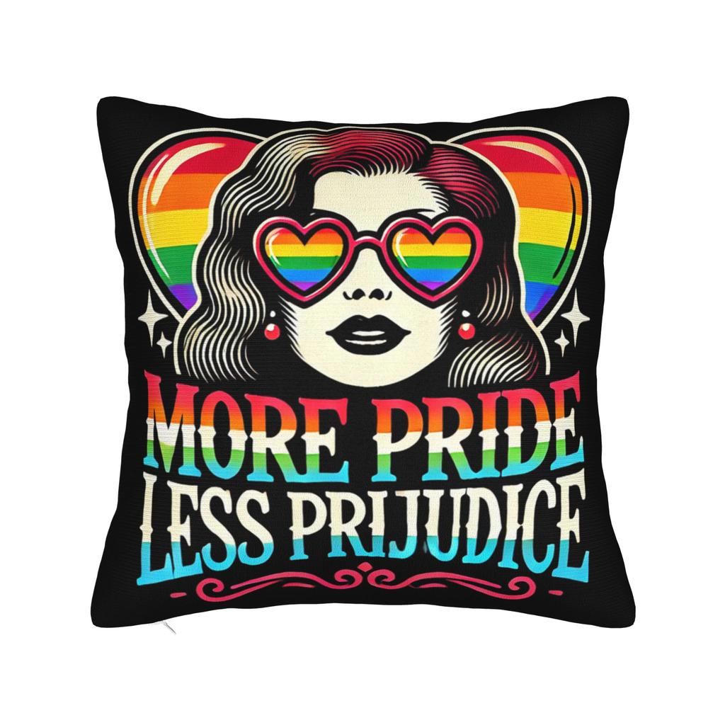 More Pride Less Prejudice Pillowcases Accessories Printing Cushion Cover Decorative Pillow Case Cover Car Multi Size