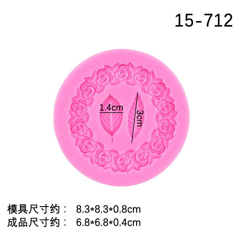 

1 предмет, силиконовая форма с розеткой и листьями, форма для торта, сделай сам, форма для шоколада, фоторамка, рамка для выпечки сахара, силиконовая форма для литья