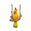 6xParrot Swing Ornament WeatherResistant Hanging Cockatoo Statue HandPainted Resin Bird