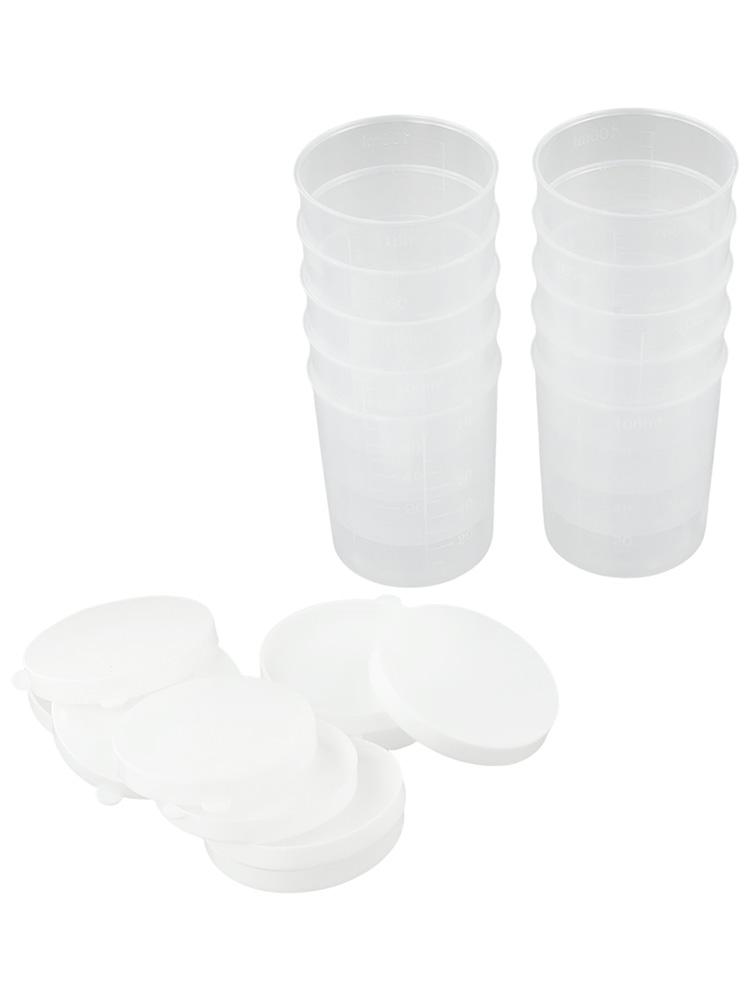 10 STÜCK Messbecher mit Deckel Ersatzteil Kunststoff Messbecher mit Skala
