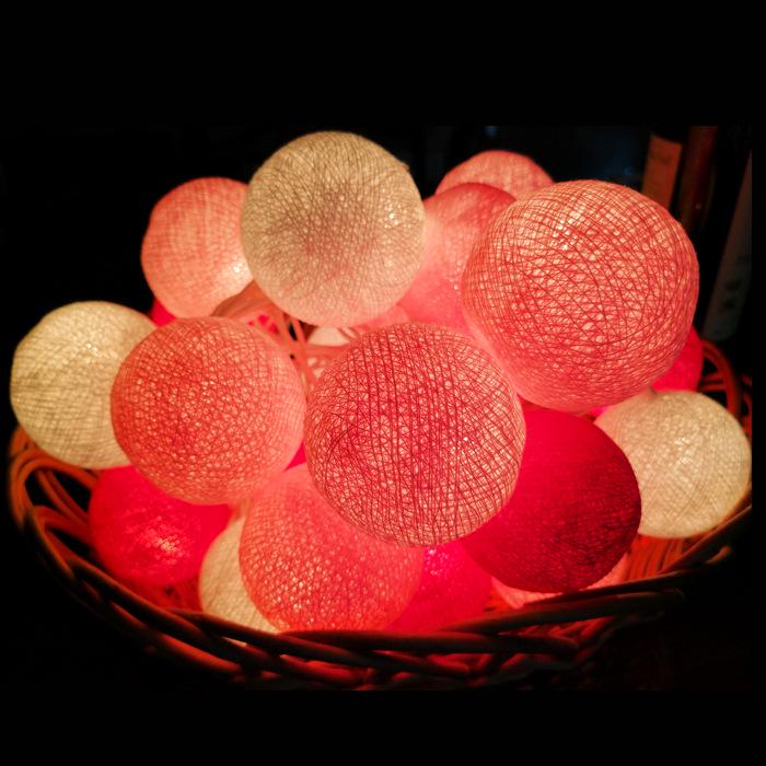 USB LED Cotton Ball String Lights for Holiday Room Decoration