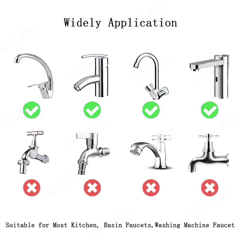Rotatable Water tap nozzle 1080 Degree Dual mode stainless steel faucet extender For Kitchen Washbasin bathroom accessories