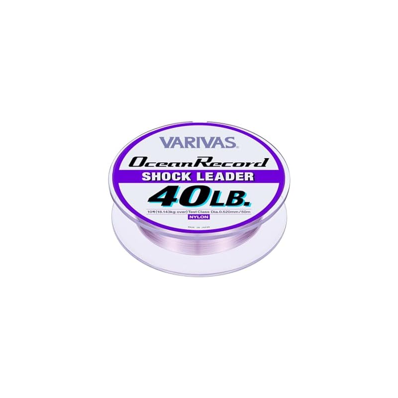 Morris VARIVAS Ocean Record Shock Leader Nylon 50m #10 40lb Misty Purple #10/40lb