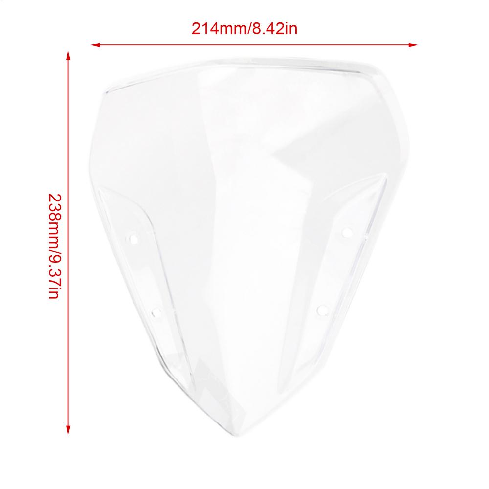 Motorcycle Front Windshield Anti-Fog Motorbike Windscreen No-Drilling Scratch-Resistant Motorcycle Windshield For Travel Race