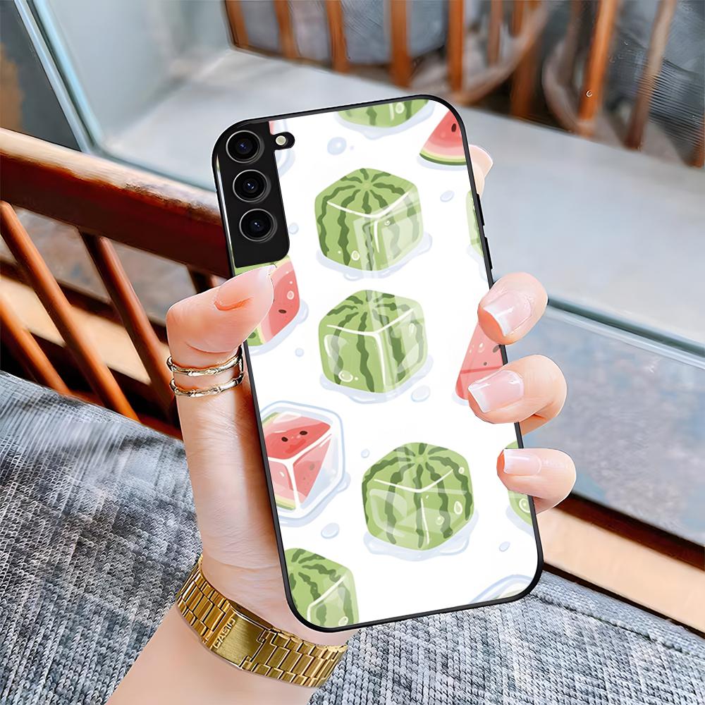 Cartoon Fruit Watermelon Phone Case For Samsung A25 A13 A33 5G A54 A36 A35 A56 A52 A14 Shockproof Glass Cover