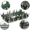 Hell'S Gate Small Particles Building Block Scene Fence Landscape Halloween Haunted House Modular Ornament