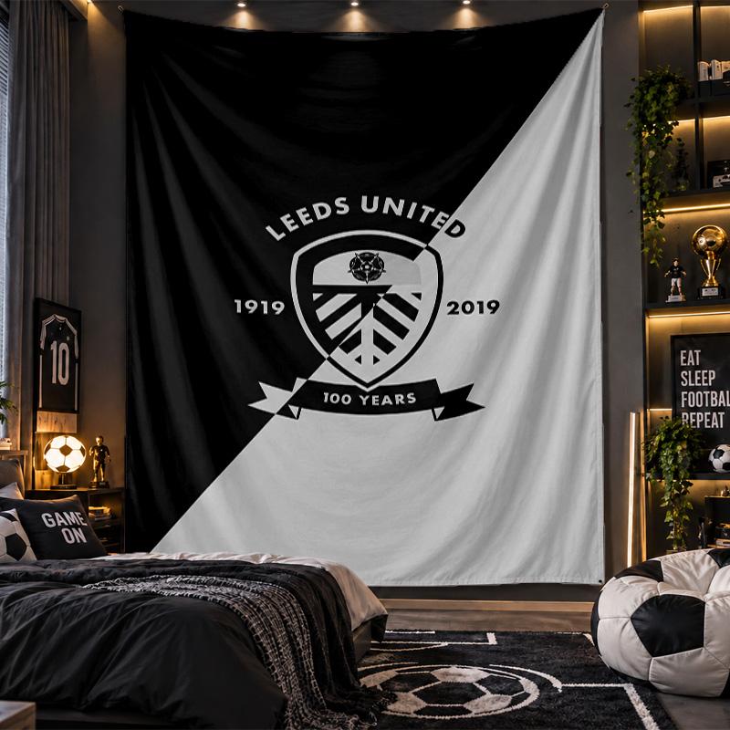 Wall Hanging Tapestry Leeds United Football Print Cloth for Living Room Bedroom Home Decor