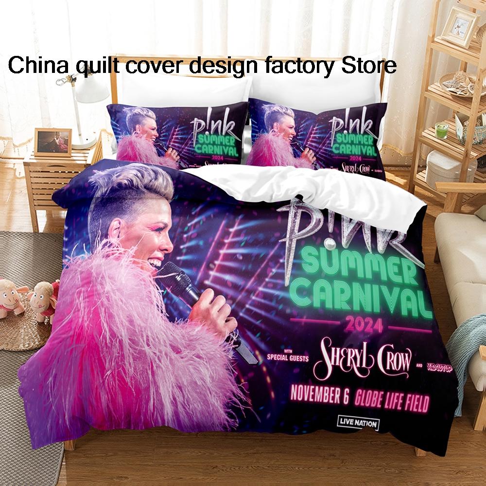 Pink Summer Carnival Bedding Set Single Twin Full Queen King Size Bed Set Adult Kid Bedroom Duvetcover Sets Parure De Lit Bed