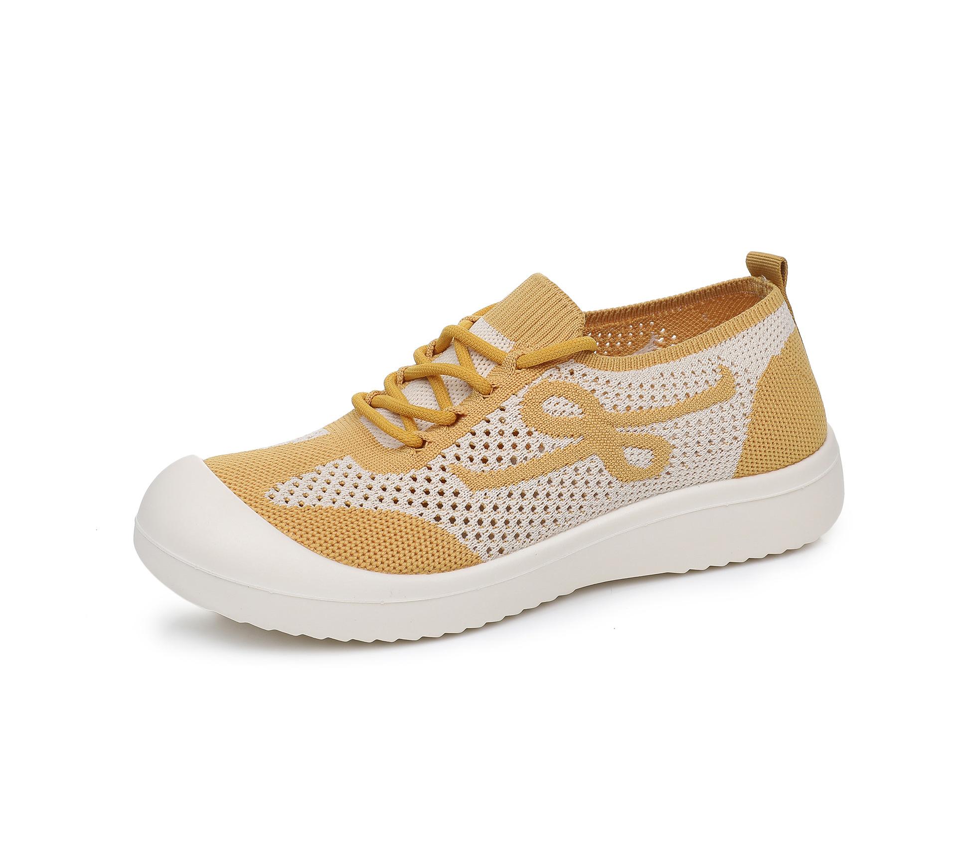 New women s shoes summer mesh soft sole not tired feet women s shoes summer sports shoes comfortable flat shoes 42 бежевый
