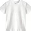 Women's White Cotton Short-Sleeve Ribbed T-shirt - Summer Round Neck, Breathable, Sweat-Absorbent, Slimming Fit