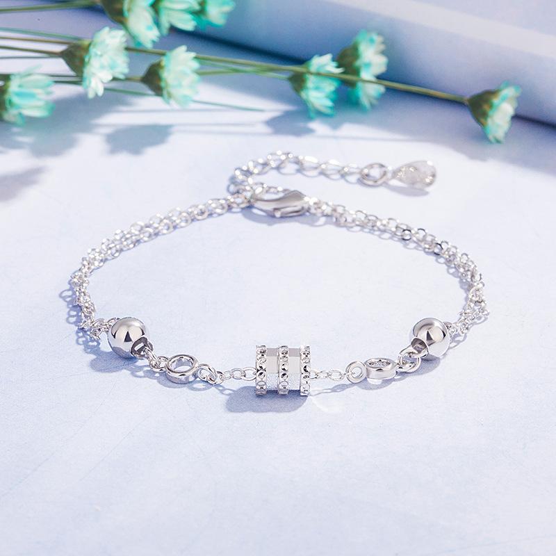 

Линдон циркон браслет ювелирные изделия геометрические бусины браслеты-цепочки модный тонкий свадебный подарок для подруги женщин белый