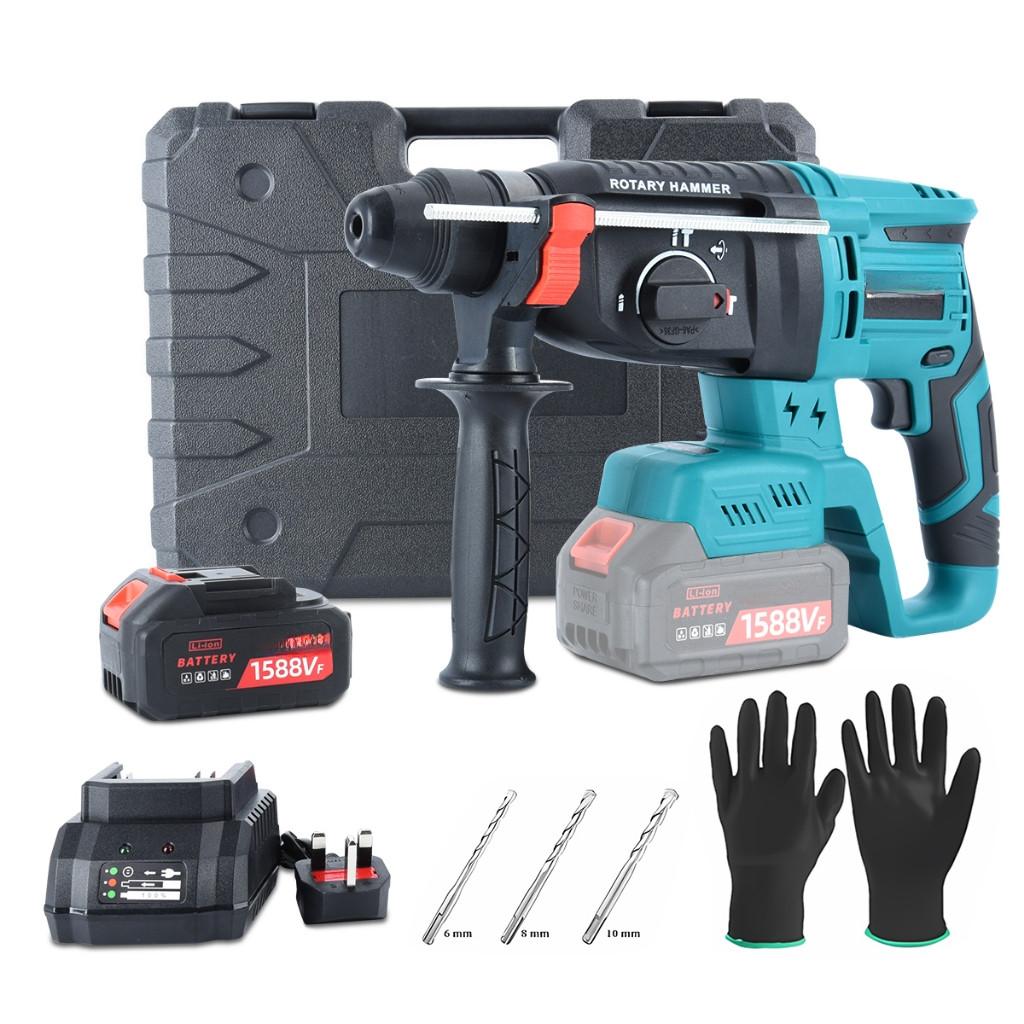 

1588VF Аккумуляторная ударная дрель Перфоратор для стен Бетона Электрический молоток Ударная дрель