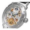 [Ticento]Men's Sun & Moon Automatic Leather Watch TS50051WTBK + Shopping Bag, Korean Luxury Watches
