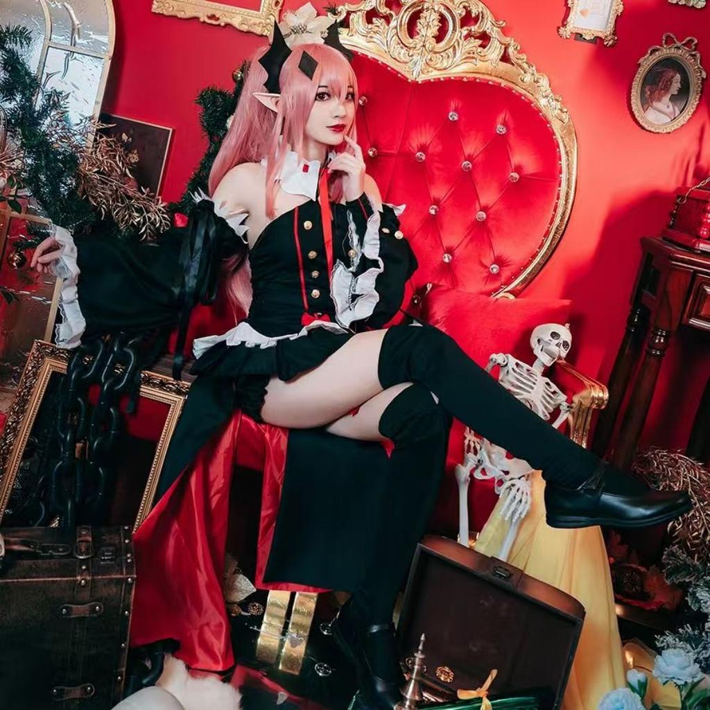 Seraph Of The End Owari no Seraph Krul Tepes Cosplay Costume Uniform Wig Cosplay Anime Witch Vampire Halloween Costume For Women