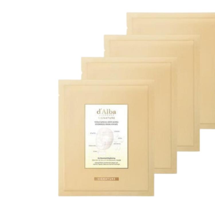 [d Alba] Vita Hydrogel Mask Brightening Hydrating Gel Sheet Mask 4 Sheets Set