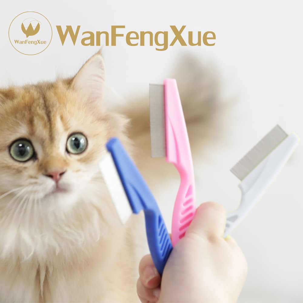 Pente para Pulgas 3 14cm para Cães e Pelos Pet Grooming Aparador de Pelos para e Pequeno Suprimentos para Animais de Estimação Pacote com 3 Pentes, Cores, Gatos, Pente Multifuncional, Escova,