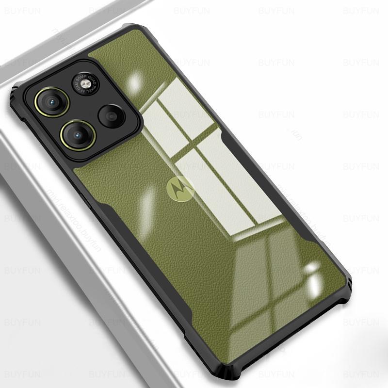 

Acrylic Transparent Armor Shockproof Case For Motorola Moto G05 G15 G35 G45 G55 G75 G85 G 15 75 5G TPU Soft Frame Protect Funda Pc + tpu&Motorola Moto G15 Power