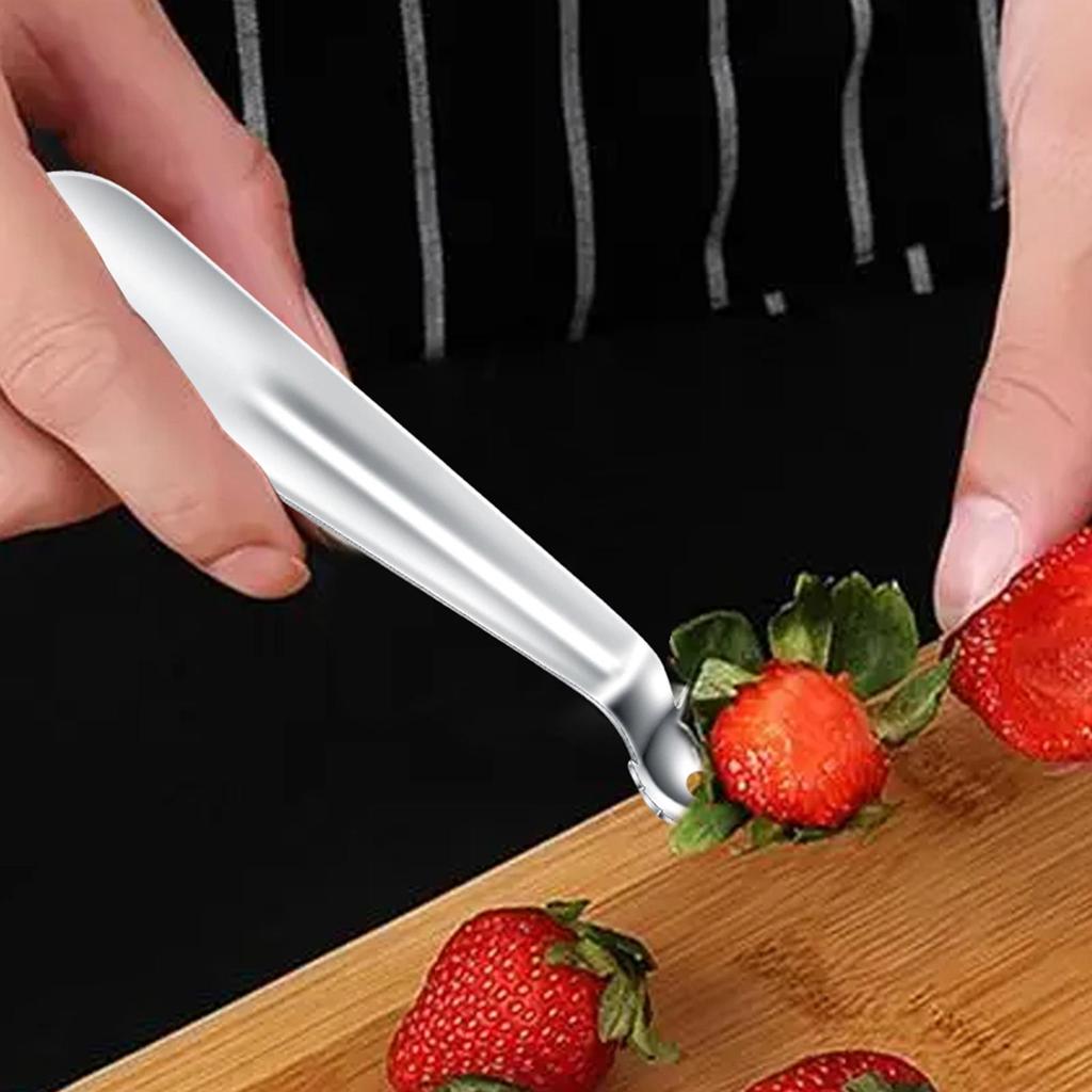 Tomato Strawberry Seed Remover Fruit Coring ToolStainless Steel Kitchen Gadgets Top Stem Remover Portable Easy Handling