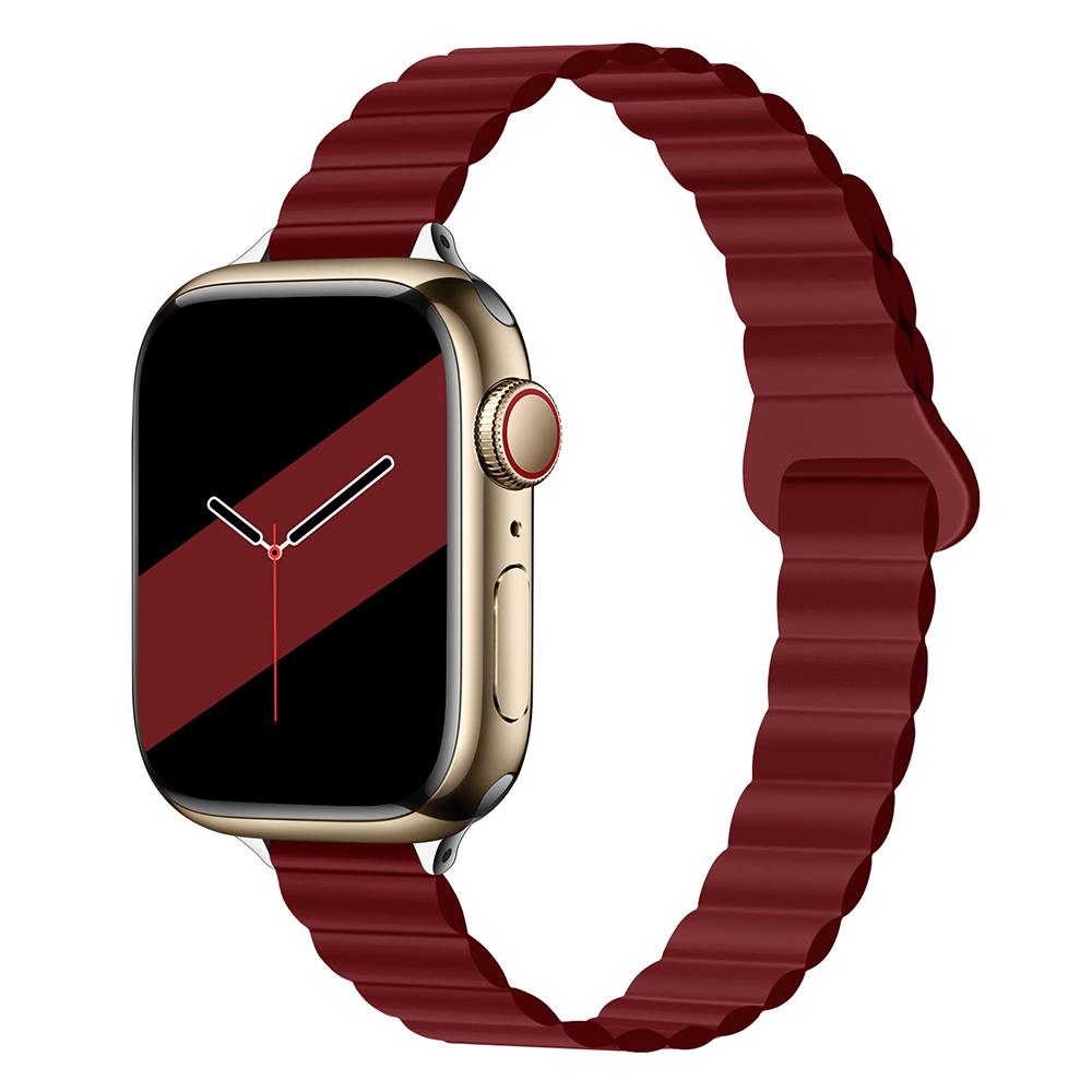 Damen Schlankes Silikonarmband Magnetarmband für Apple Watch S11 10 46/42mm 45mm 44 Schlanke Bänder 38mm 40mm 41 Armband iWatch SE 9 8 7 6