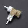 2PCS Copper Polishing & Cleaning Heads Rotary Tool 10/12/16/20/25/30mm Copper Wire Wheel Brush for Drilling Metal Rust Removal