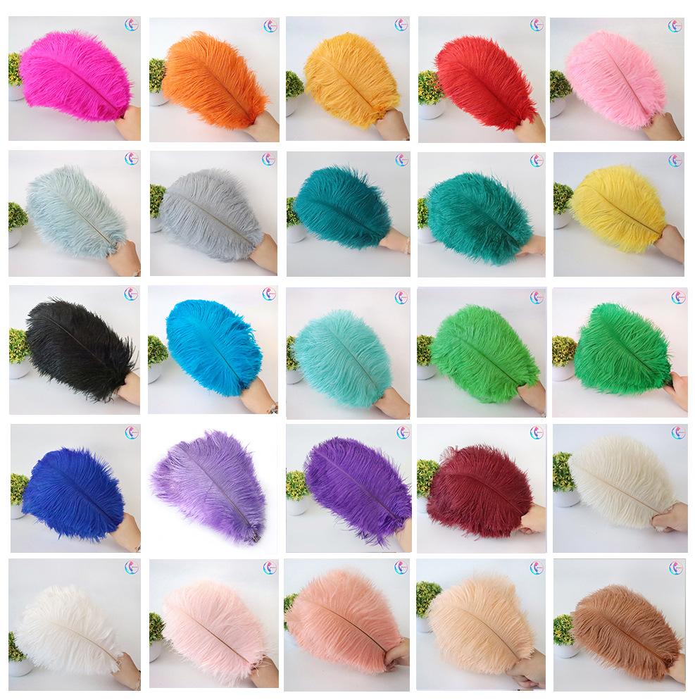 25-30Cm Colorful Ostrich Feathers, Wedding Table Flower Decoration, Wedding Decoration, Stage Performance Props Diy Jewelry