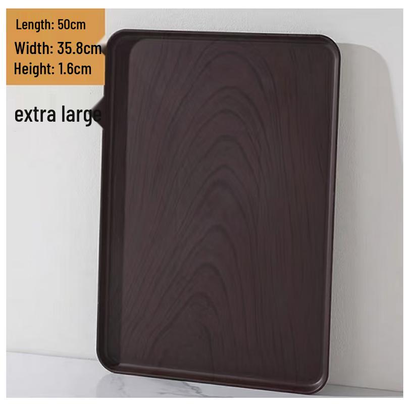 Rectangular Imitation Wood Grain Serving Tray