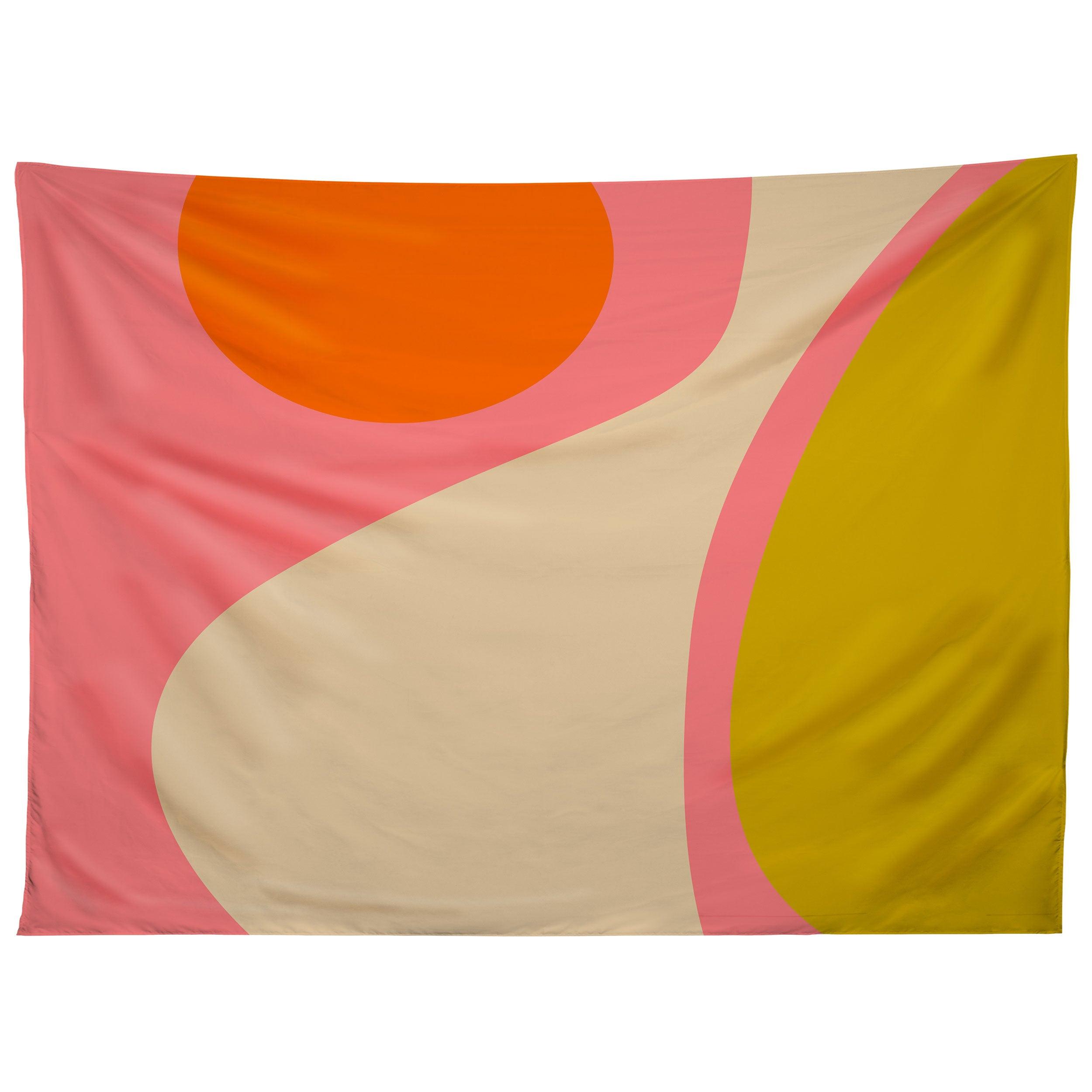 ABSTRACT COMPOSITION MODERN tapestry 75x100