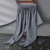 Men's Plus Size Quick-Dry Ice Silk Joggers - High Elasticity, Breathable, Straight Leg, Outdoor Casual Pants