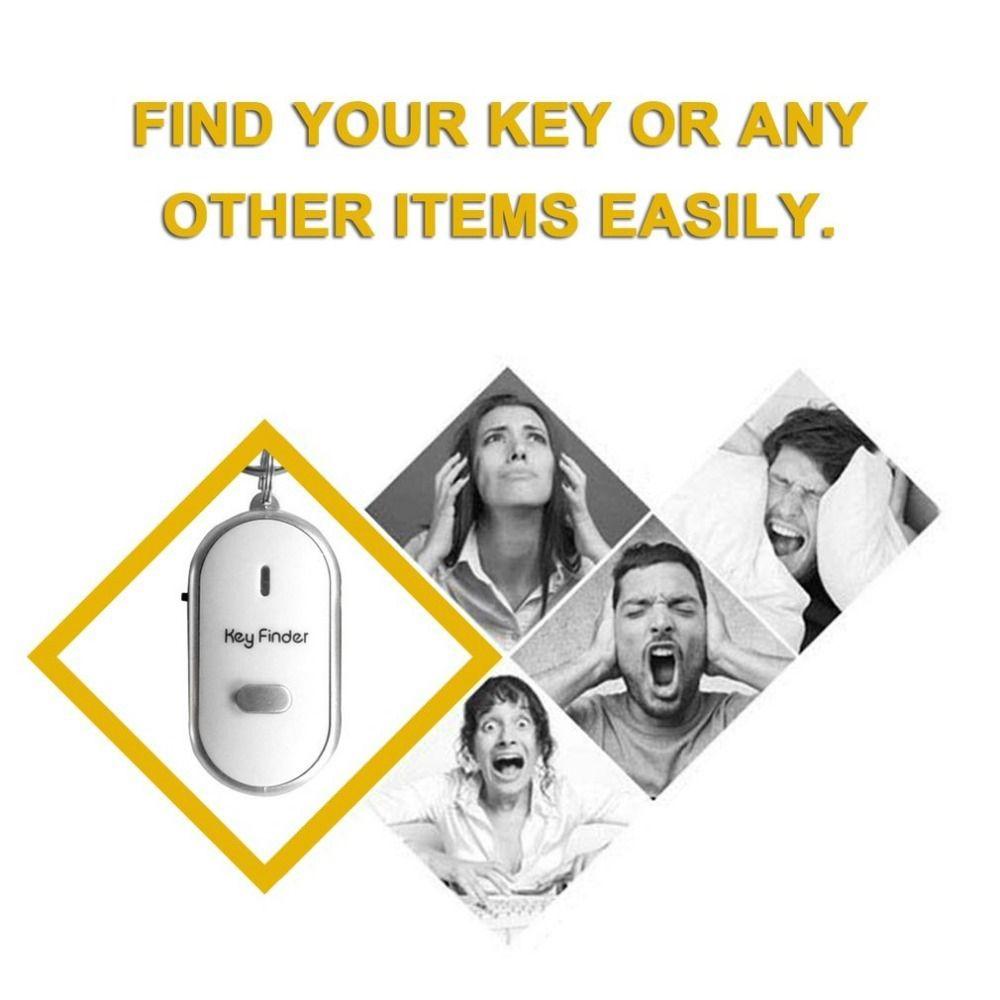 Light Torch Whistle Sensors Locator Tracker Sound Control Alarm LED Whistle Key Finder Keyfinder