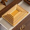 1Pcs Rectangular Serving Tray Tableware Food Tray For Kitchen Party Tea Bar Bamboo Wood Pallets Flat Plate Kitchen Utensils