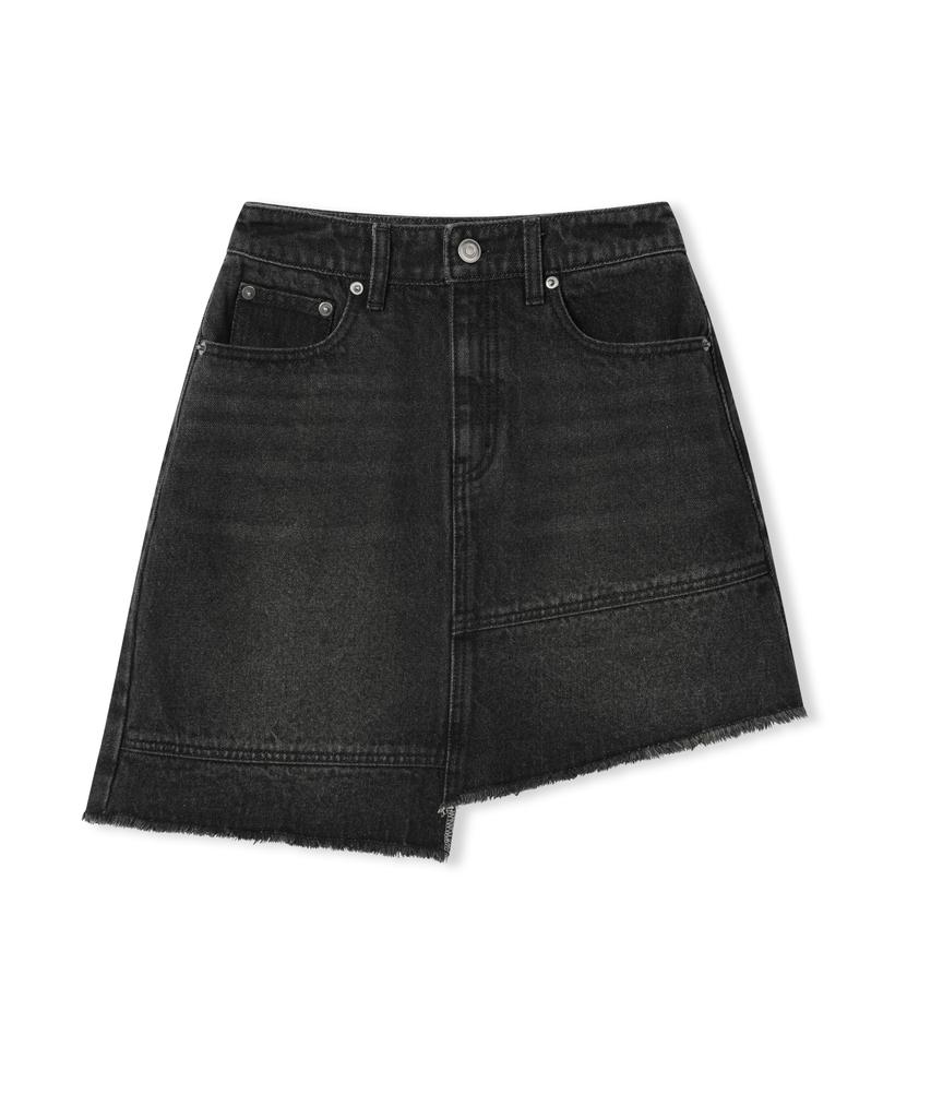 Ledeoli Divide Denim Mini Skirt [Light Blue]