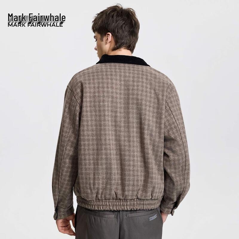 Mark Fairwhale Herren Retro Karierte Spleißjacke