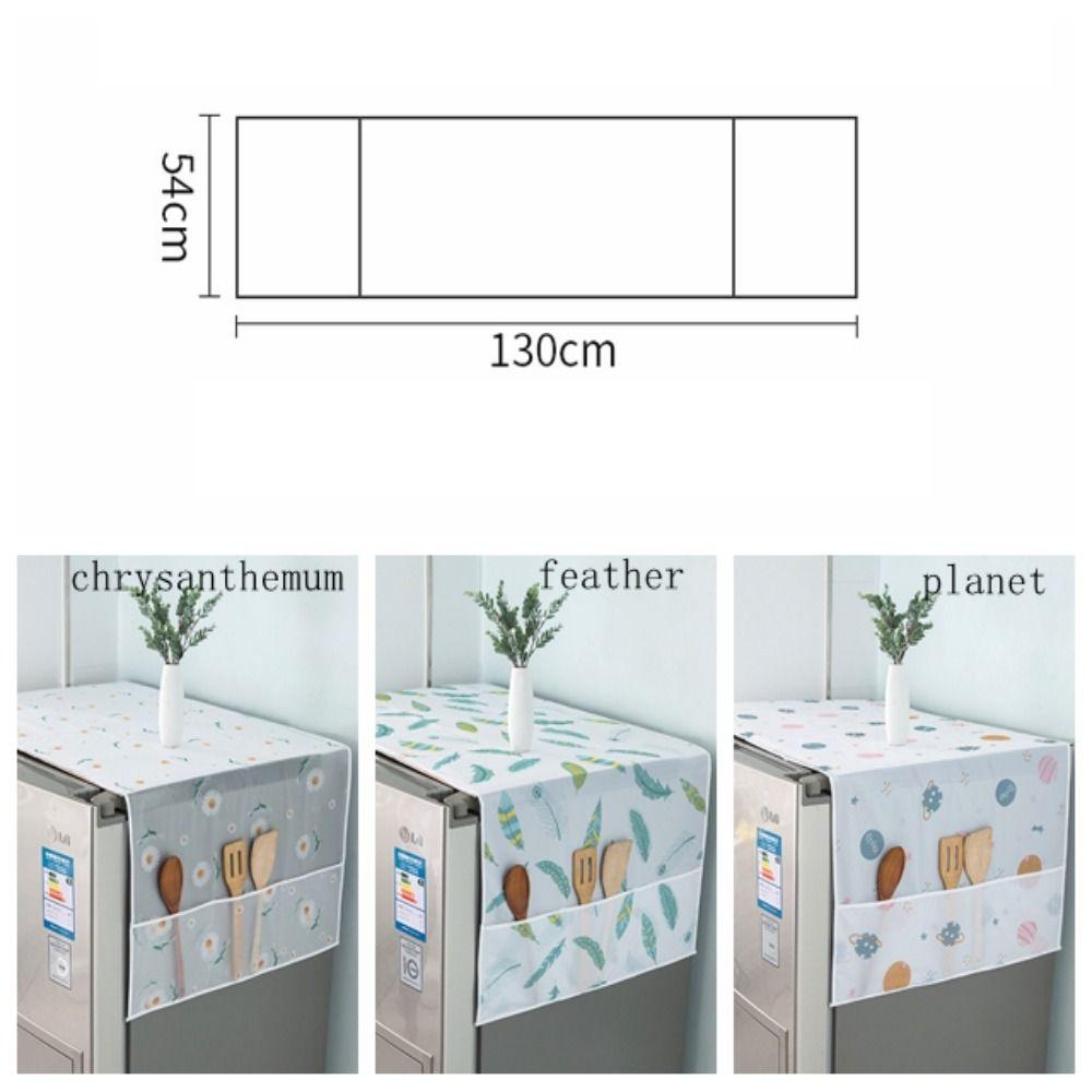 With Pockets Refrigerator Dust Cover Multifunctional Appliance Top Cover  Restaurant