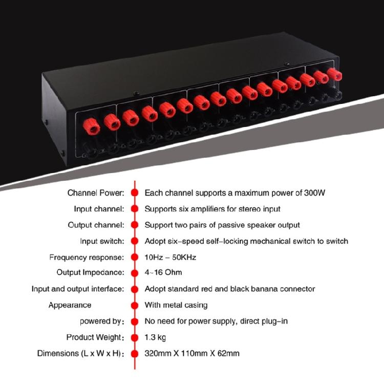 Easy  Signal Switching Converters 4Amplifiers in 2 Speaker Out Selector