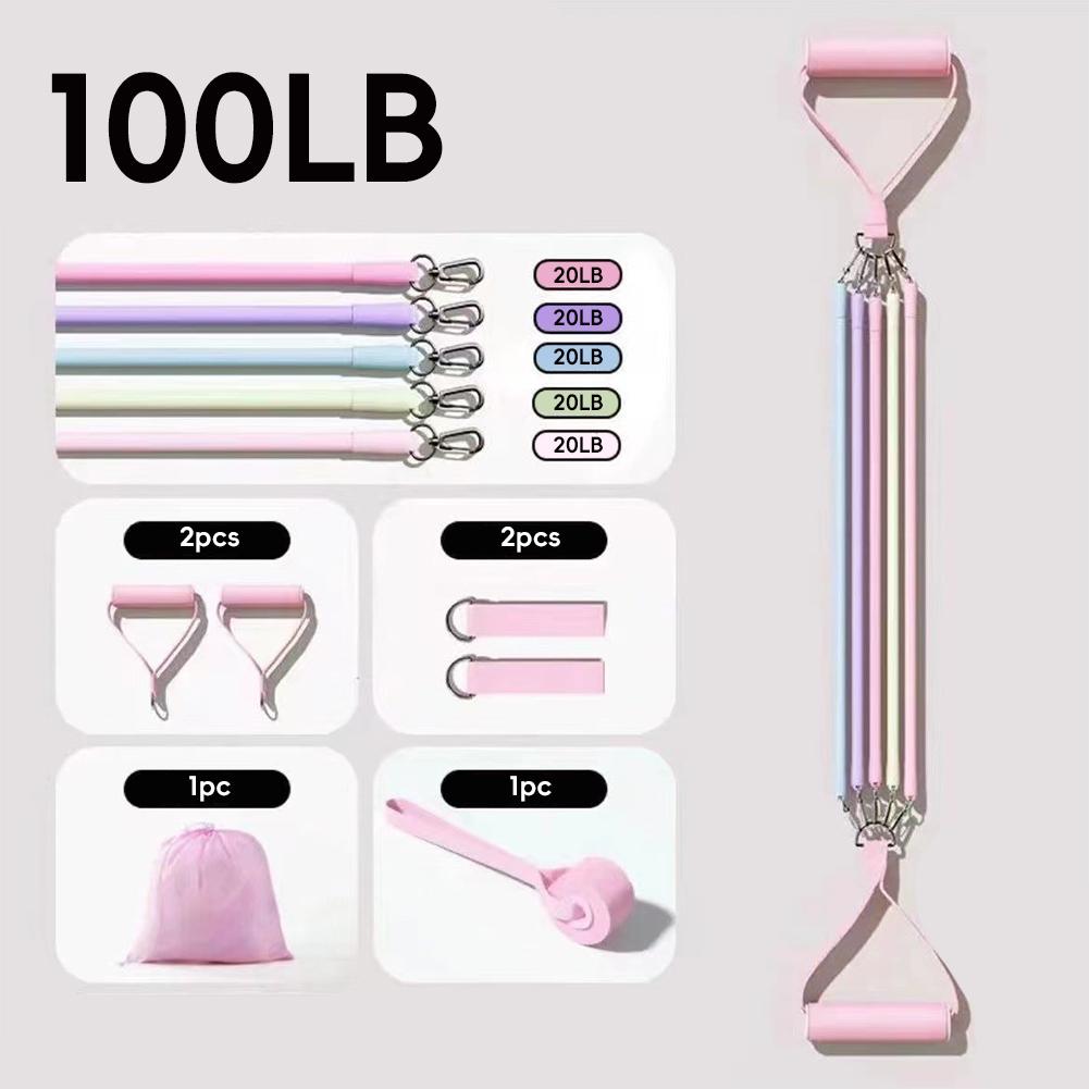 

1 комплект 60/100 фунтов домашние йога-резинки с накладками для ног, раскрытие плеч, формирование спины, подъем ягодиц, оборудование для фитнеса для пилатеса Hook 100LB