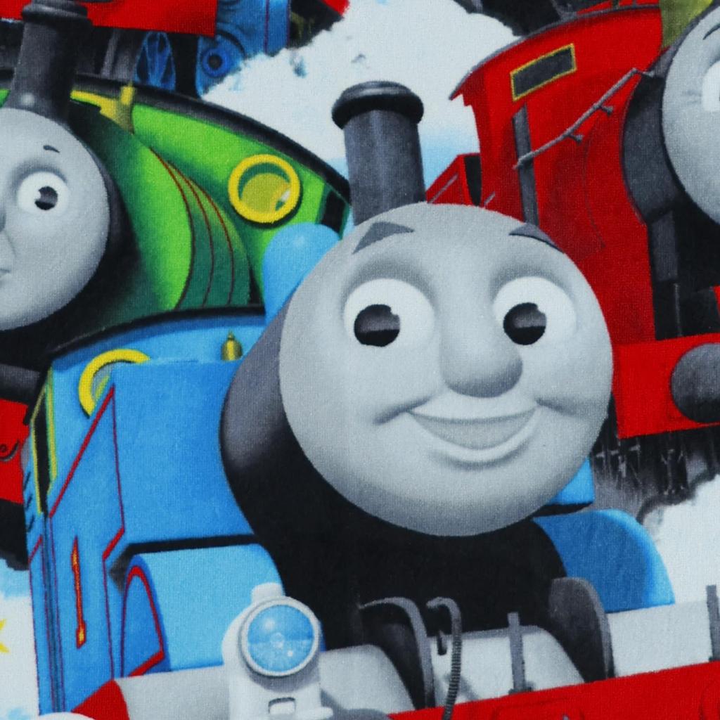 Marushin Towel Thomas the Tank Engine Nap 4645001200 Children's Blanket, Character, Blue, Cute, 100% Cotton, Boys' Blanket, Summer, Daycare,