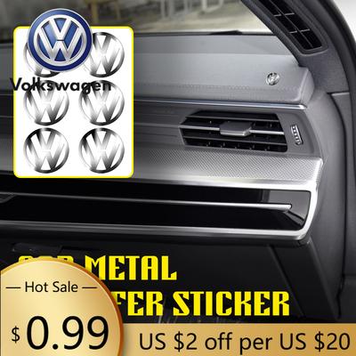 For VOLKSWAGEN VW Aluminum Car Interior Decoration Stickers Accessories For Volkswagen VW Golf Polo Tiguan Passat Beetle 4 Motio