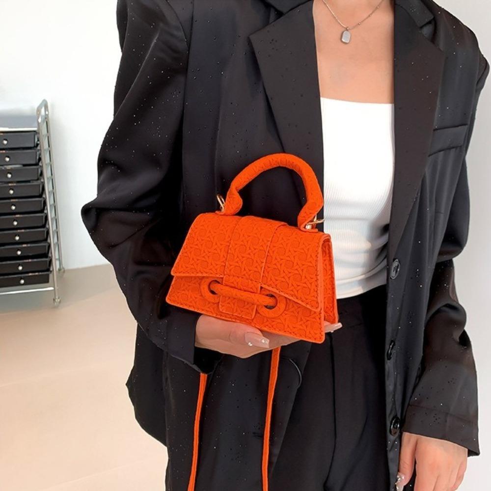 Solid Color Mini Coin Purse Pu Leather Women's Shoulder Bag Makeup Bag Chic Crossbody Bag  Travel