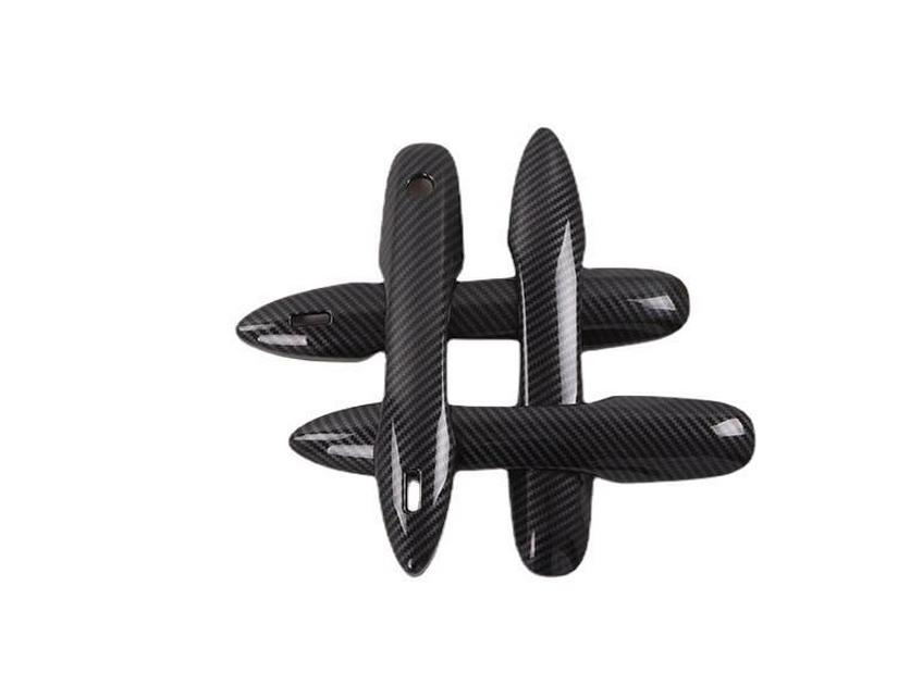 Compatible with 2019 Corolla: ABS Carbon Fiber Outer Door Handle Trim