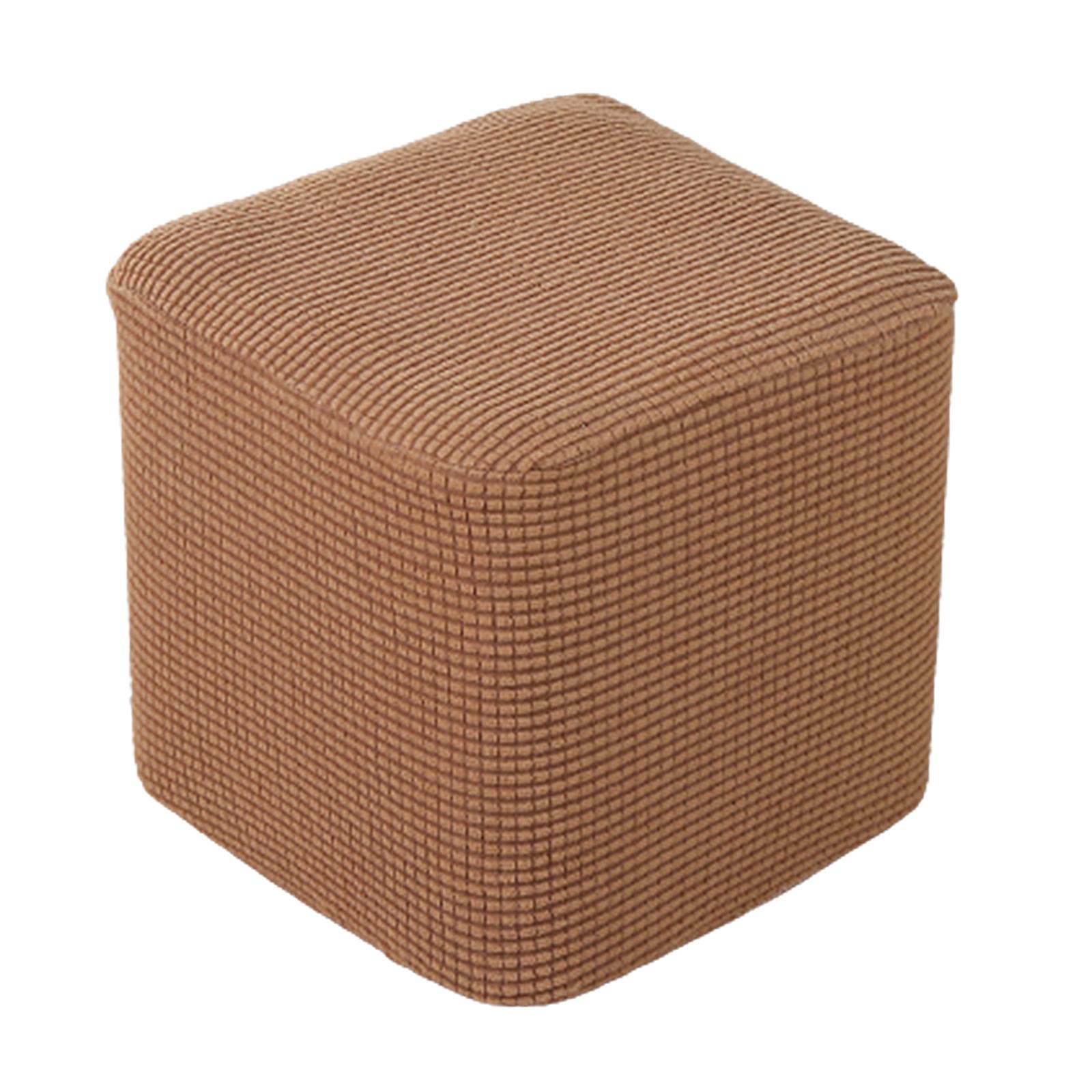 

10 -13 Stretch Ottoman Slipcover Footstool Footrest Living Room Soft Cover кавовий
