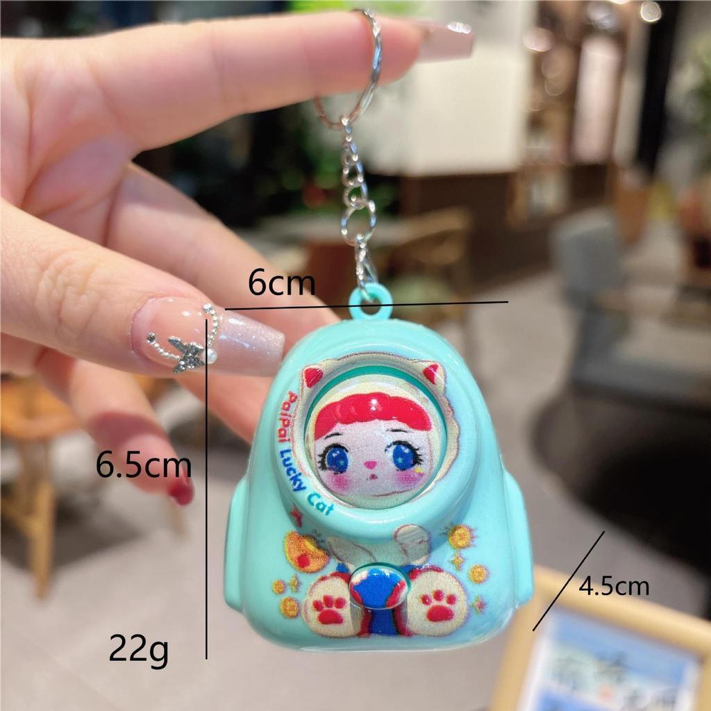 Cartoon Expression Keychain: Face-Changing Doll Pendant for Kids - Stress Relief & Fun Backpack Accessory