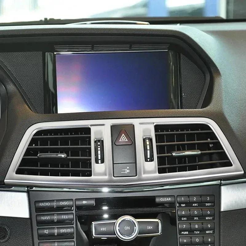 Car For Mercedes Benz E Class Coupe W207 C207 2009-2013 Console Air Condition Outlet Frame Decoration Sticker Carbon Fiber Color