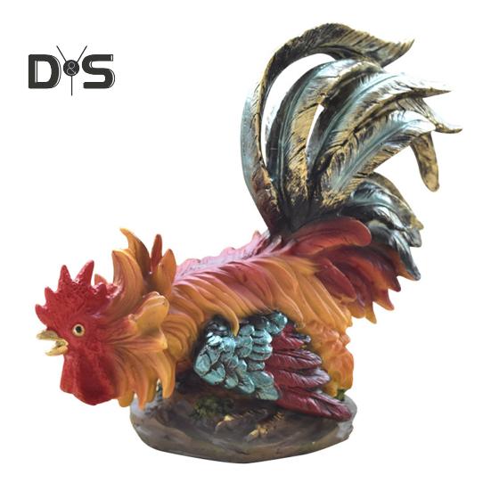 

Фигурка петуха из смолы, крытый и открытый сад, красочная фигура петуха, модель, статуя, скульптура, украшение для рабочего стола, орнамент, Рождественский подарок Cock