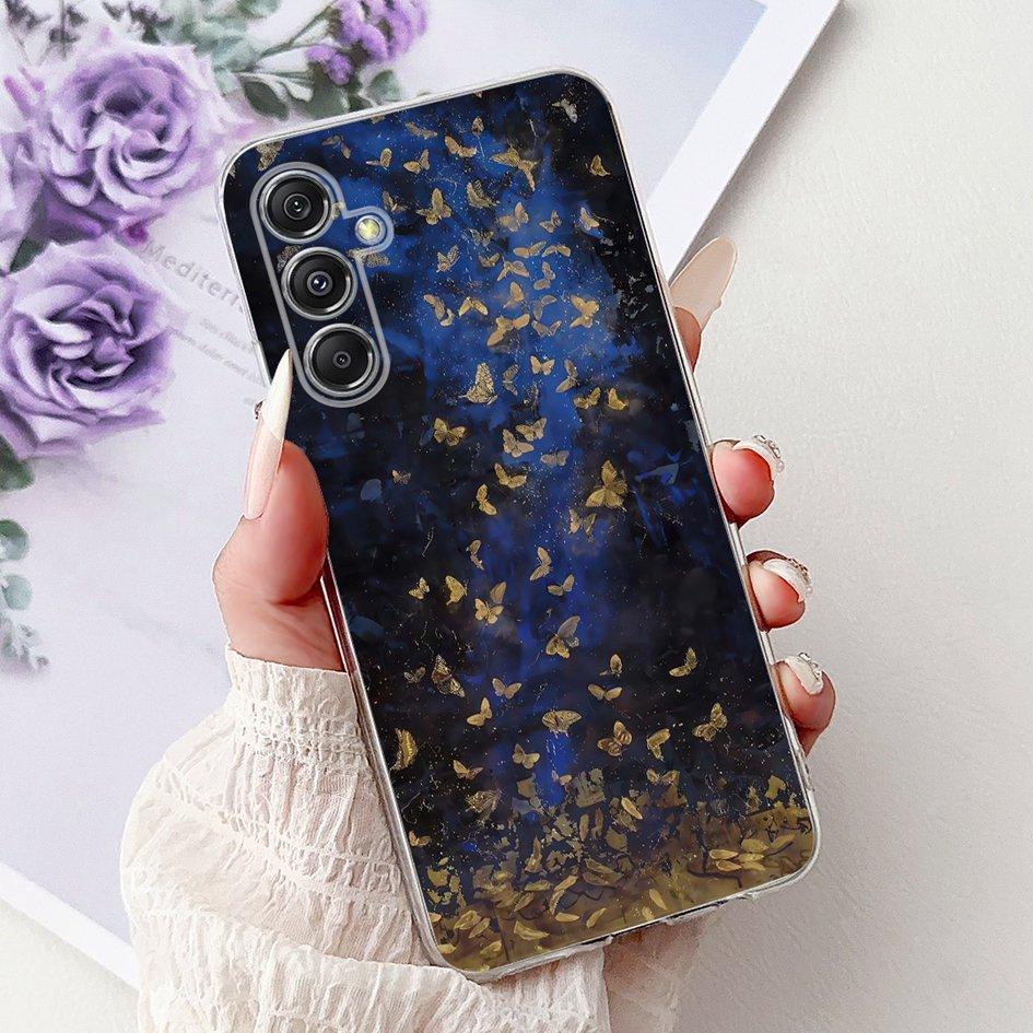 For Samsung Galaxy M34 M54 5G Case Luxury Painted Soft Slim Silicone TPU Back Cover on Samsung M14 SM-M145F M 14 GalaxyM14 Funda