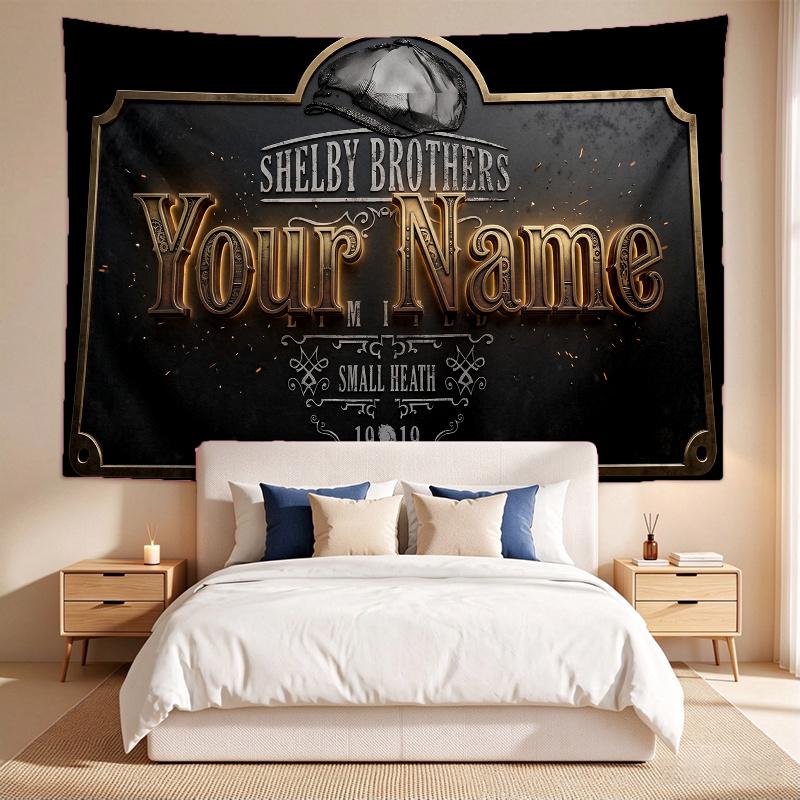 Peaky Blinderes (1) Custom Name Tapestry Wall Hanging Tapestry Wall Art Decor for Bedroom Living Room