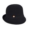 Niche Metal Standard Crimped Bucket Hat Women's Casual Simple Washbasin Hat Spring and Summer Travel Breathable Sun Hat