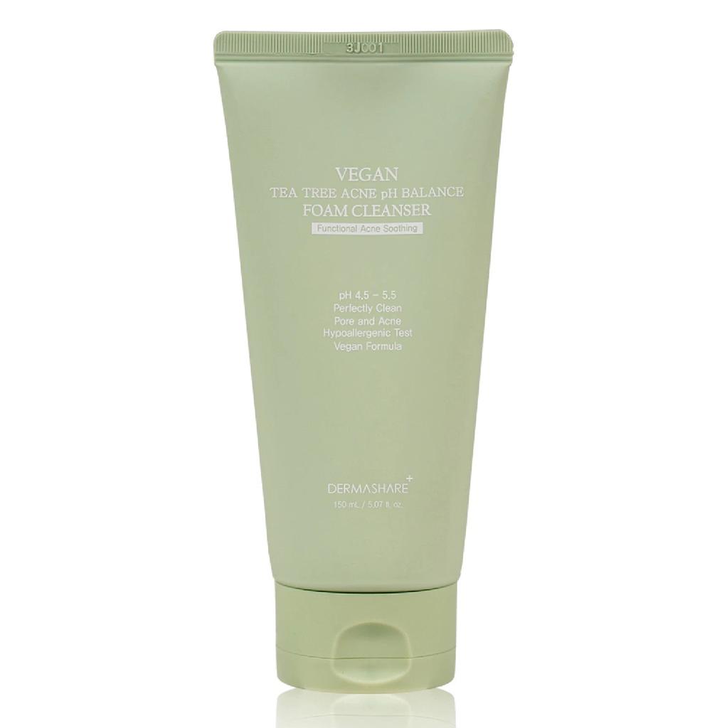 DERMASHARE Vegan Tea Tree Acne pH Balance Foam Cleanser 150ml
